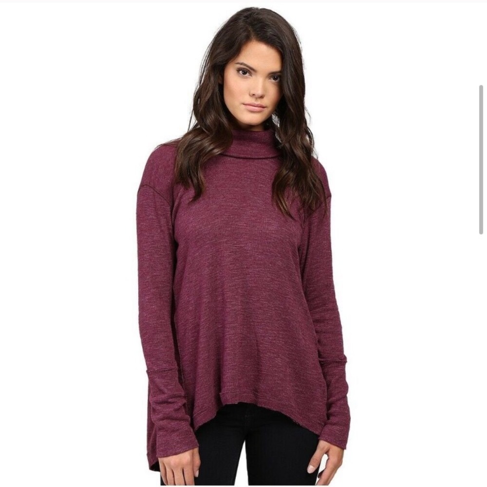 Free People | Split Back Turtleneck Sweater